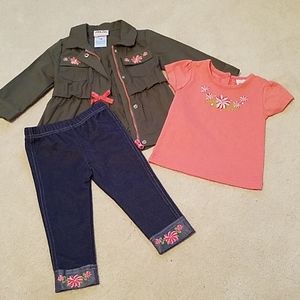 Little Lass 3 piece outfit 12mo